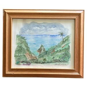 Coastal Serenity Framed Art Garden of Eden Hawaii #2